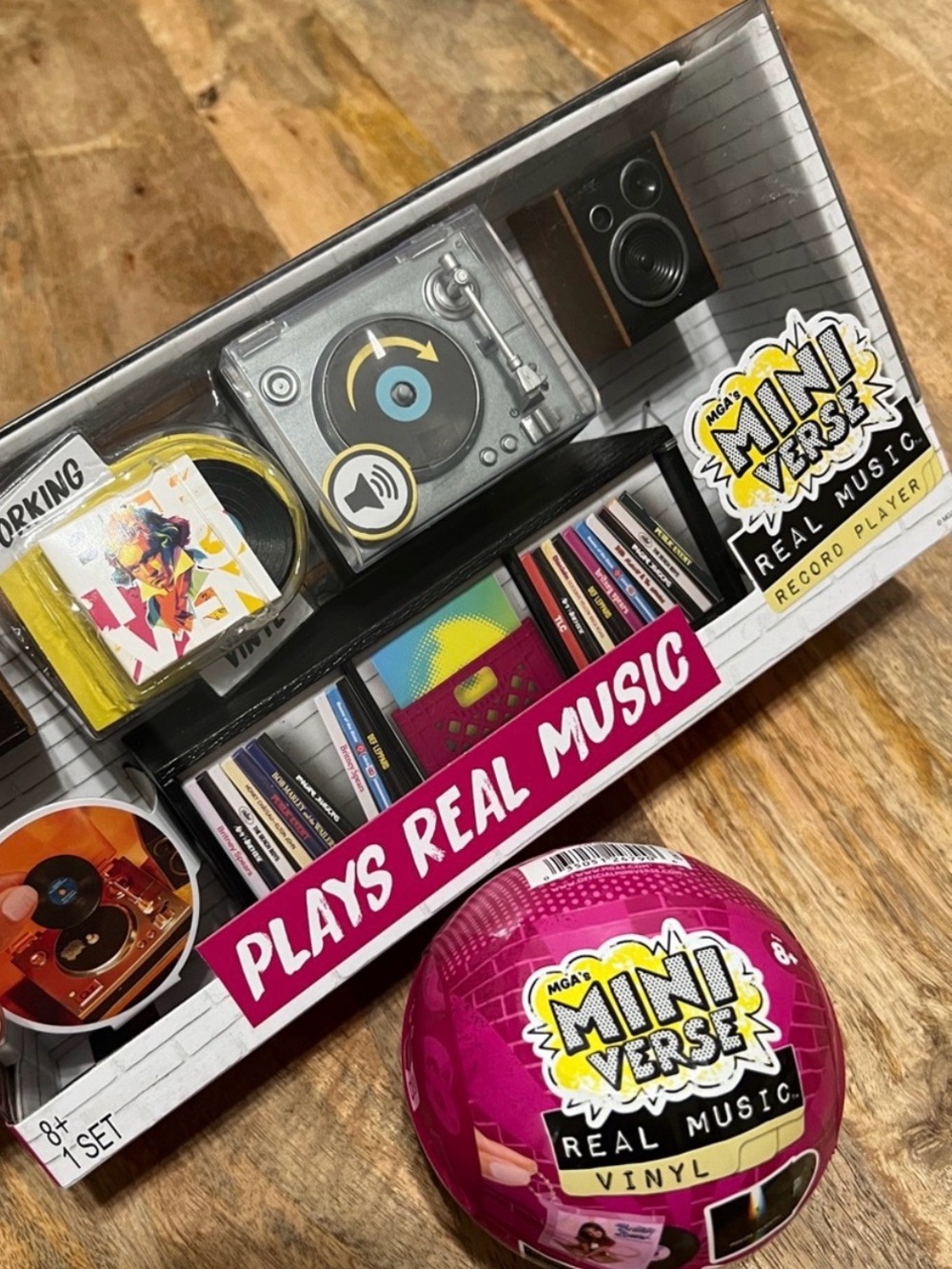 Ships today! Mini Verse Music Portable Vinyl Player + mystery vinyls capsule